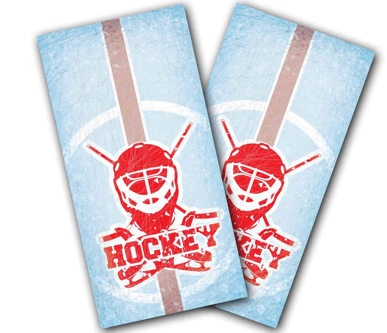 Ice Hockey Cornhole Wraps - Set Of 2 3 Ice Hockey Cornhole Wraps - Set Of 2