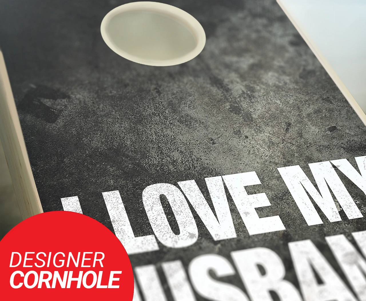 I Love My Spouse Cornhole Set With Bags 5 I Love My Spouse Cornhole Set With Bags - Image 3