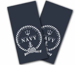 Navy Global Force For Good Cornhole Wraps - Set Of 2