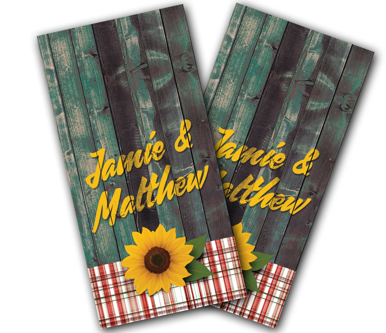 Sunflower Couple Cornhole Wraps - Set Of 2 3 Sunflower Couple Cornhole Wraps - Set Of 2