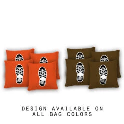 Boot Print Cornhole Bags - Set Of 8