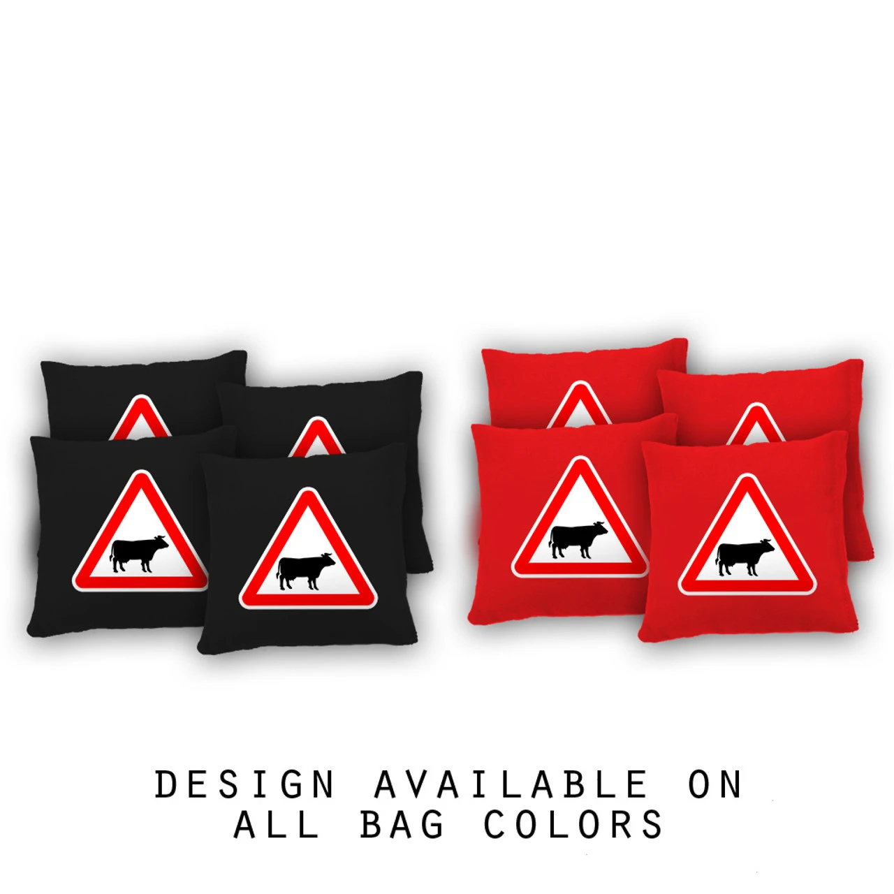 Caution Bull Cornhole Bags - Set Of 8 2 Caution Bull Cornhole Bags - Set Of 8