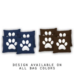 Paw Print Cornhole Bags - Set Of 8