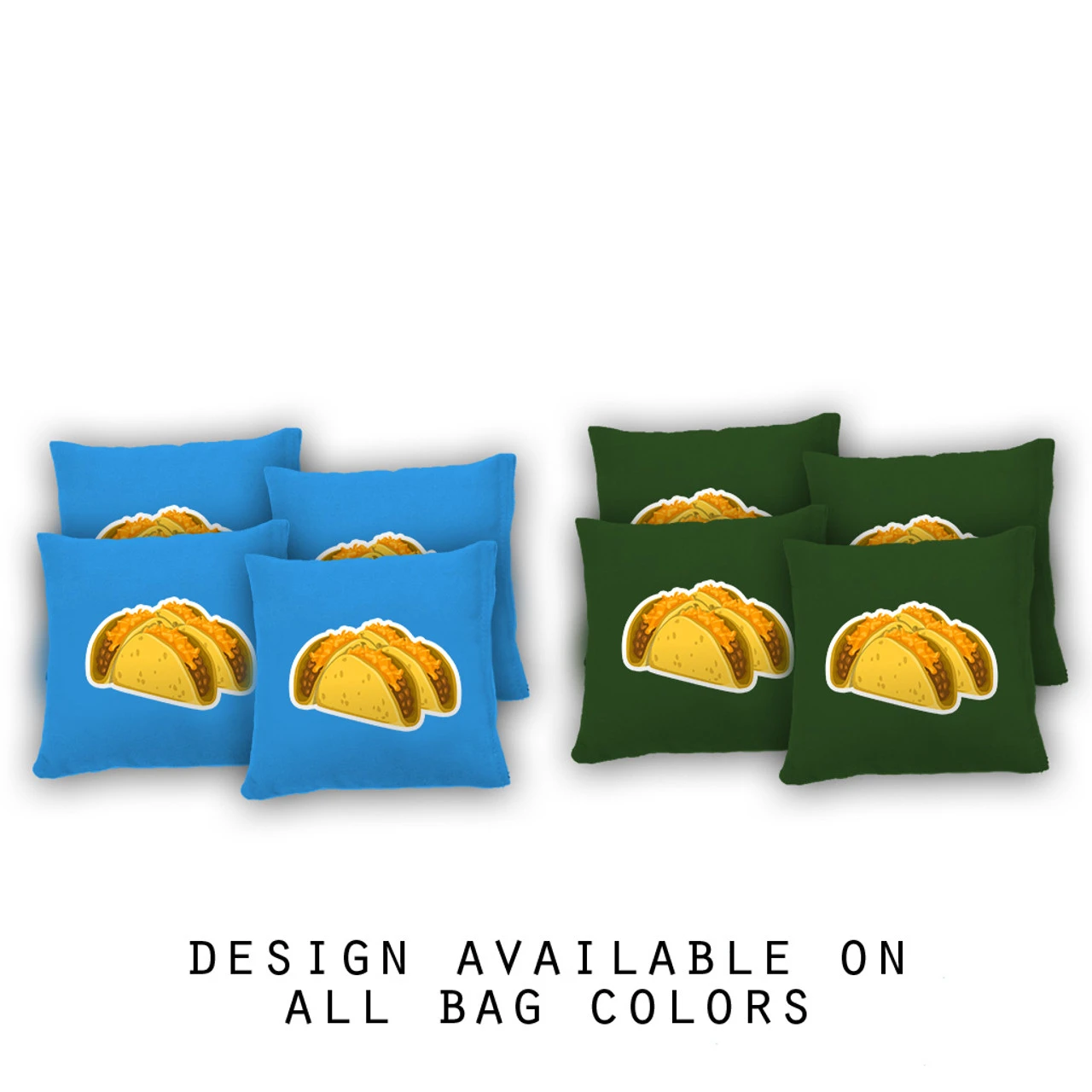 Tacos Cornhole Bags - Set Of 8 3 Tacos Cornhole Bags - Set Of 8