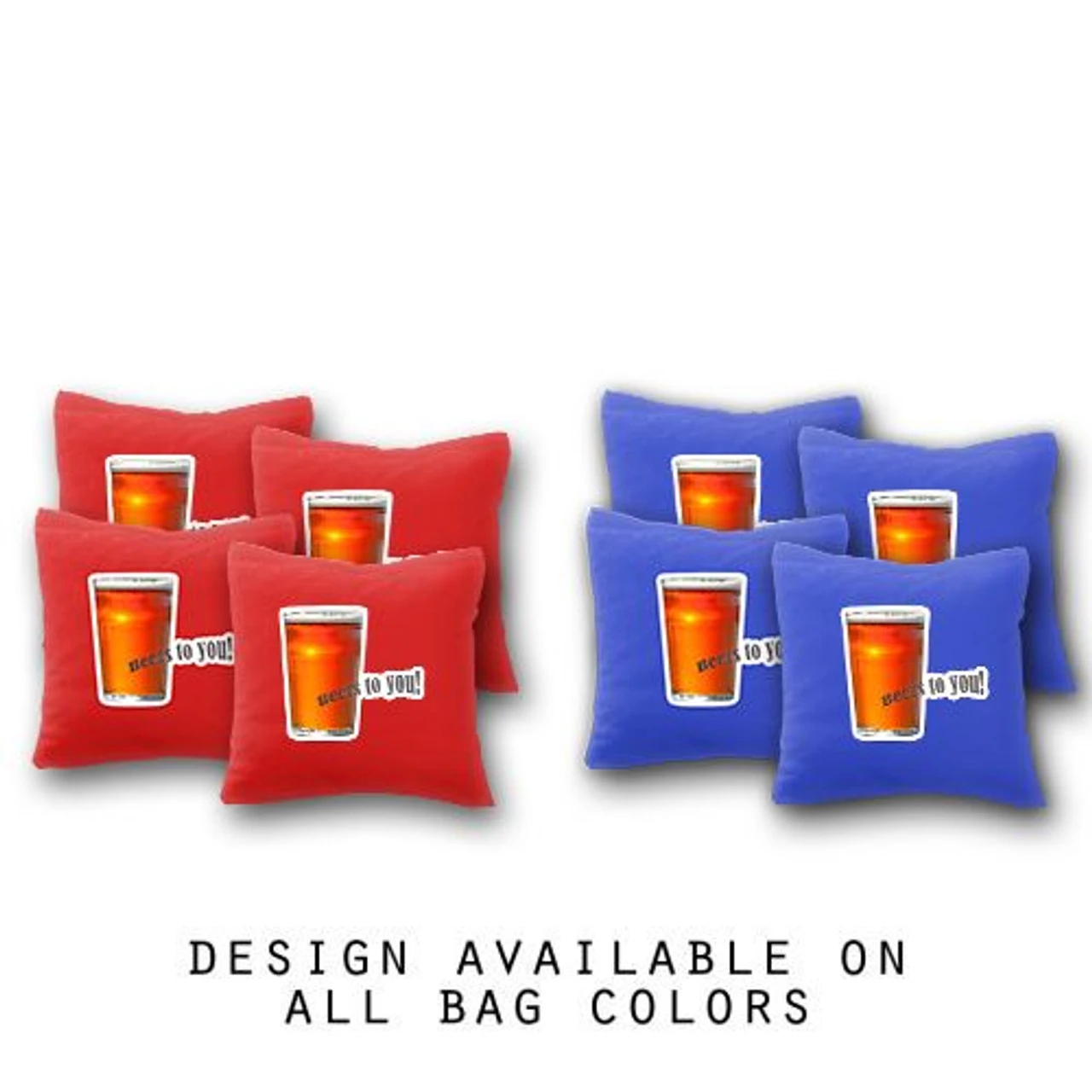 Beers To You Cornhole Bags - Set Of 8 3 Beers To You Cornhole Bags - Set Of 8