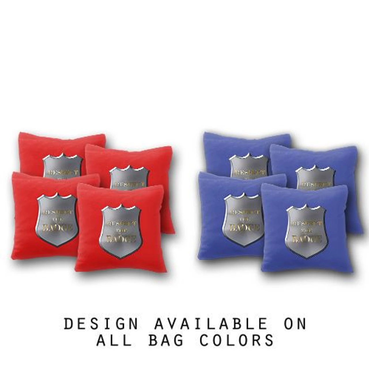 Respect The Badge Cornhole Bags - Set Of 8 3 Respect The Badge Cornhole Bags - Set Of 8