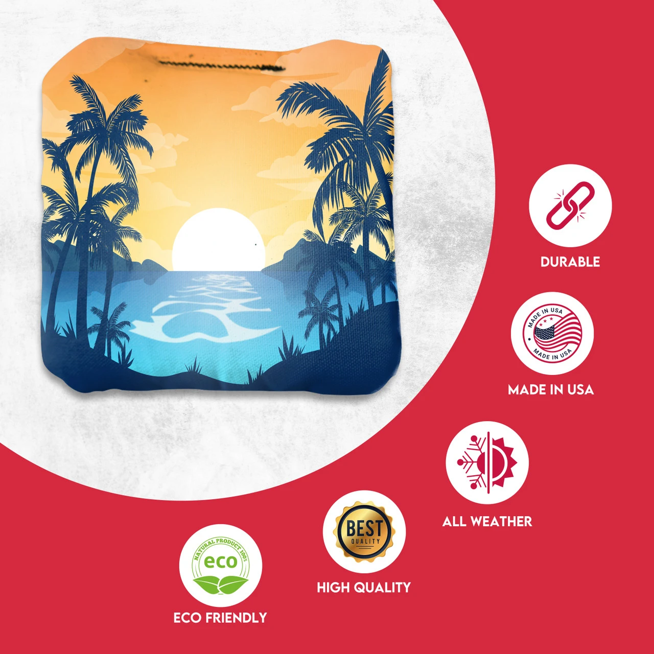 River Palms Professional Cornhole Bags - Set Of 8 4 River Palms Professional Cornhole Bags - Set Of 8 - Image 2