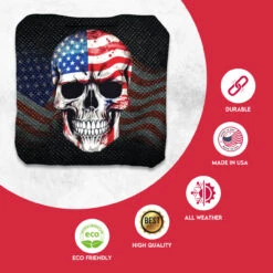 Flag Skull Professional Cornhole Bags - Set Of 8 -Best Toy Shop 1 38435.1707111730