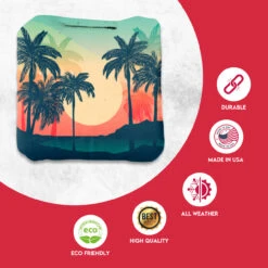 Palm Trees Professional Cornhole Bags - Set Of 8 -Best Toy Shop 1 41589.1708185100