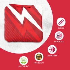 Red Black Zigzag Professional Cornhole Bags - Set Of 8 9 Red Black Zigzag Professional Cornhole Bags - Set Of 8 -Best Toy Shop 1 44743.1707442775