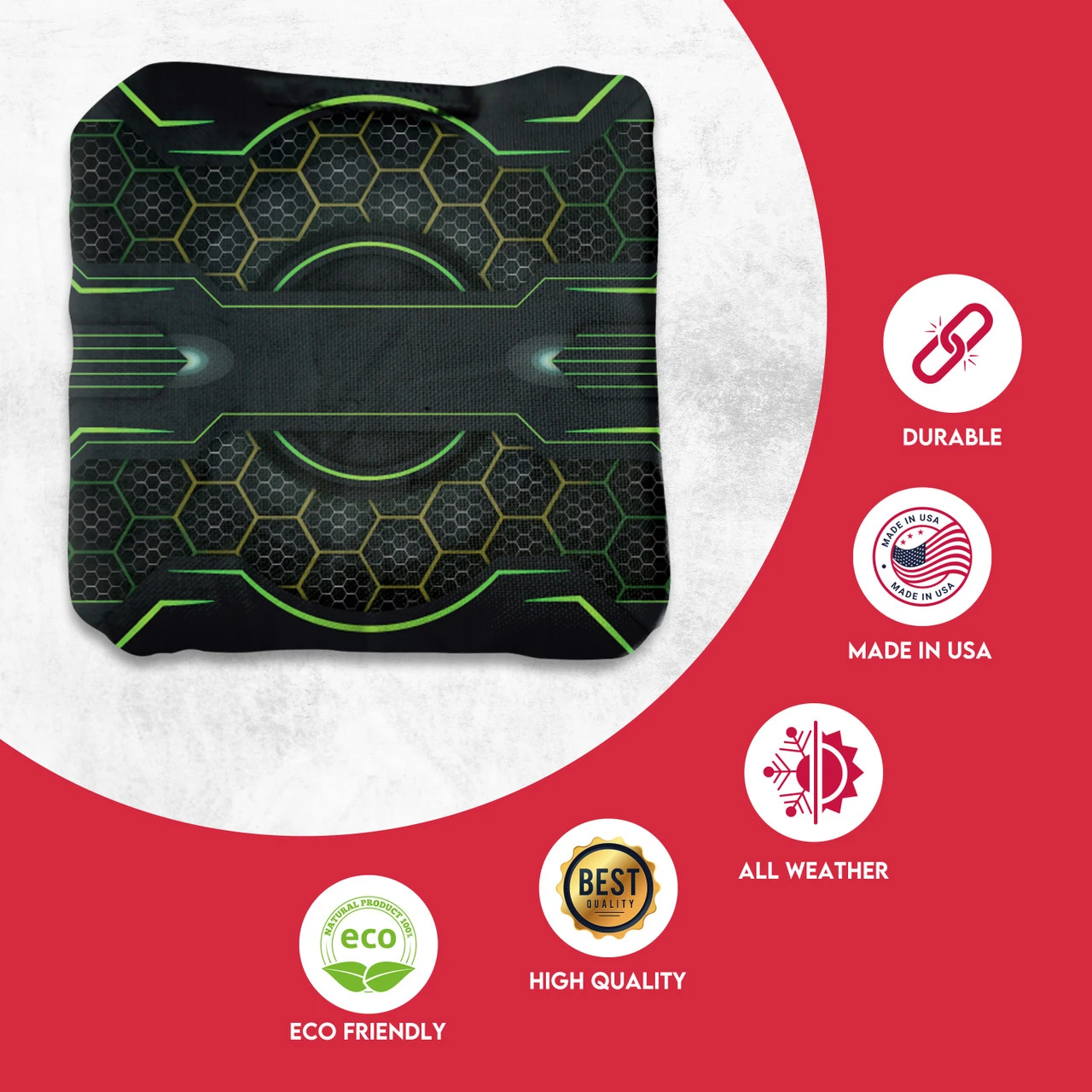 Blue Green Tech Professional Cornhole Bags - Set Of 8 4 Blue Green Tech Professional Cornhole Bags - Set Of 8 - Image 2