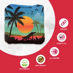 Green Blue Beach Professional Cornhole Bags - Set Of 8 -Best Toy Shop 1 73995.1708185946