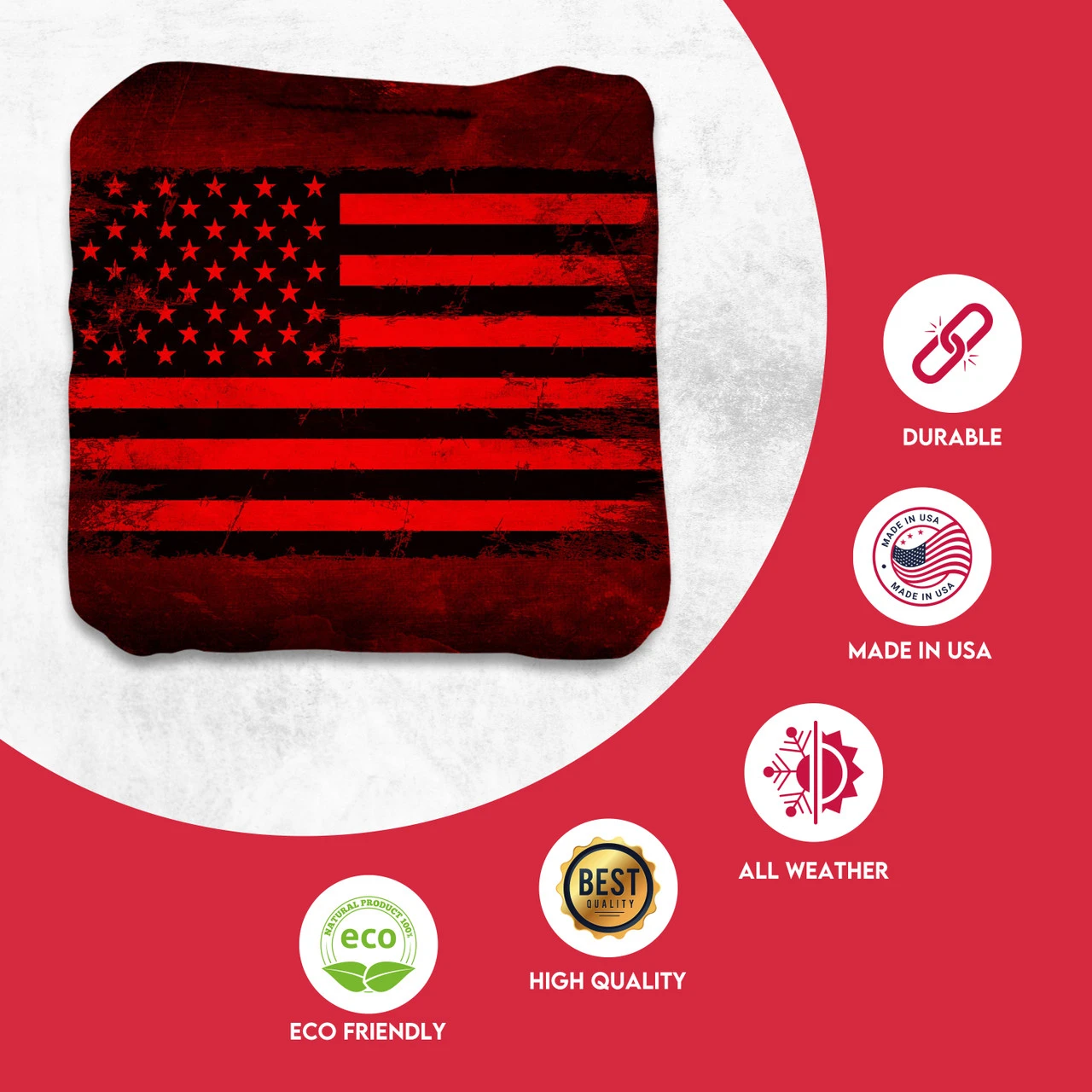 Blue Red Lines Professional Cornhole Bags - Set Of 8 4 Blue Red Lines Professional Cornhole Bags - Set Of 8 - Image 2