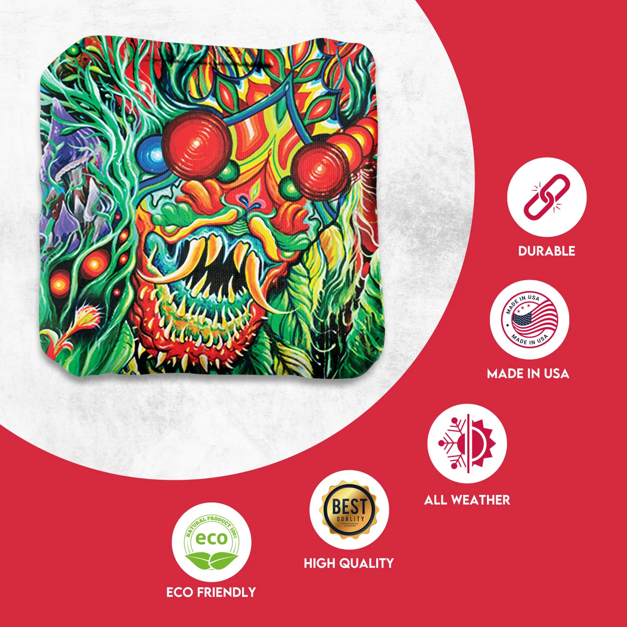 Colorful Skull Professional Cornhole Bags - Set Of 8 4 Colorful Skull Professional Cornhole Bags - Set Of 8 - Image 2