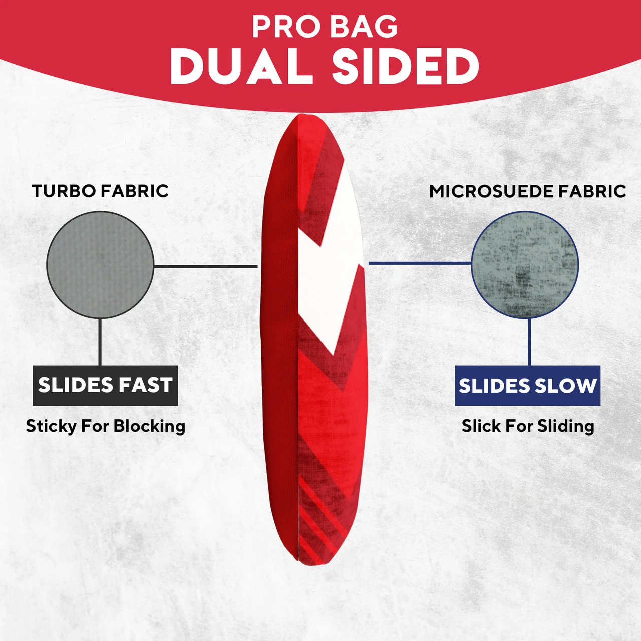 Red Black Zigzag Professional Cornhole Bags - Set Of 8 5 Red Black Zigzag Professional Cornhole Bags - Set Of 8 - Image 3