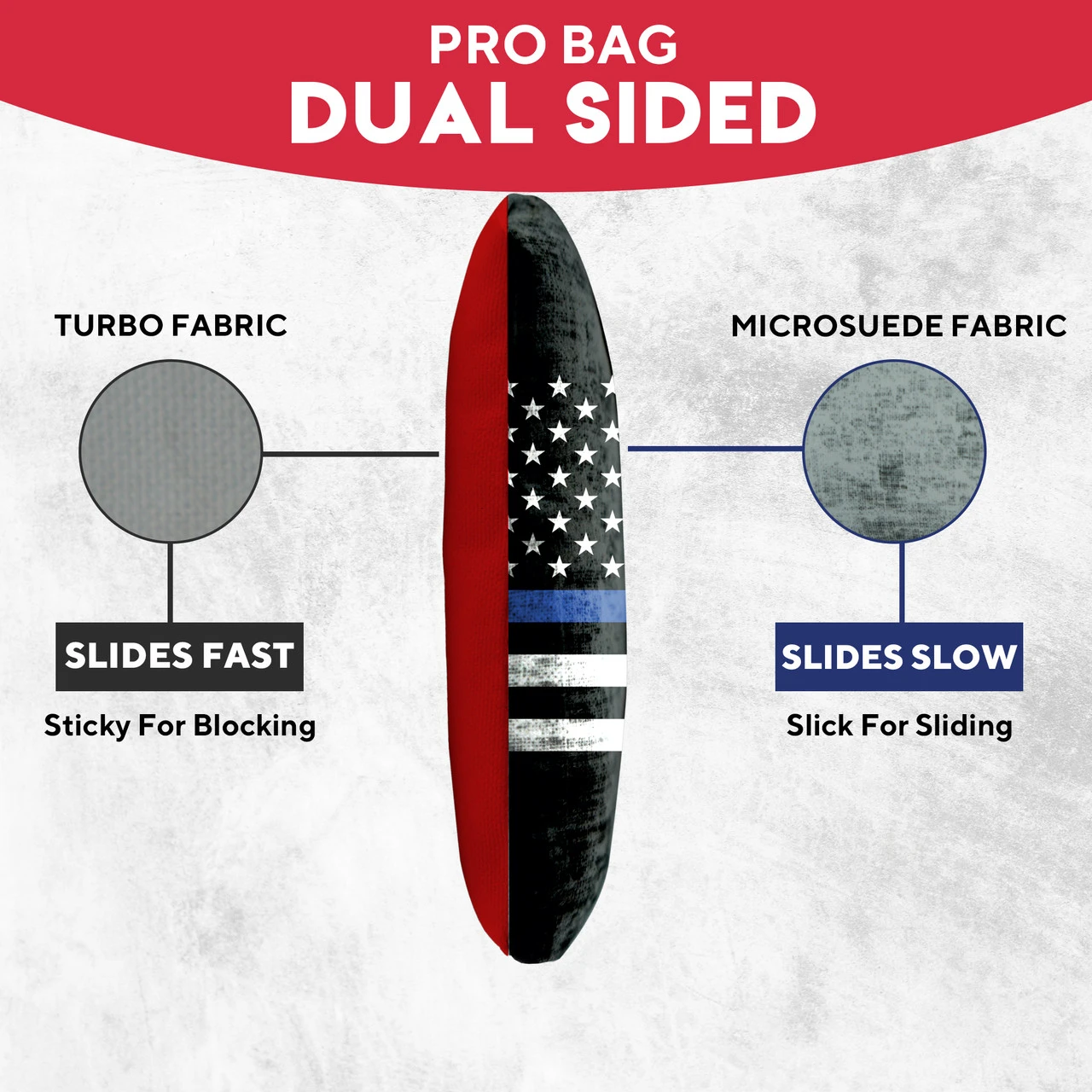 Blue Lines Flag Professional Cornhole Bags - Set Of 8 5 Blue Lines Flag Professional Cornhole Bags - Set Of 8 - Image 3