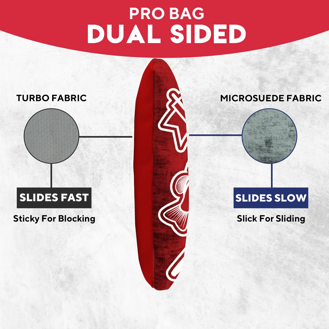 Red Blue Fish Logo Professional Cornhole Bags - Set Of 8 5 Red Blue Fish Logo Professional Cornhole Bags - Set Of 8 - Image 3