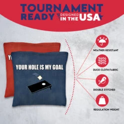Your Hole Is My Goal Tournament Cornhole Bags - Set Of 8 -Best Toy Shop 3 08474.1708292779
