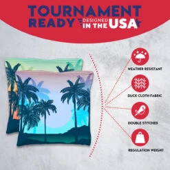 Palm Trees Tournament Cornhole Bags - Set Of 8 -Best Toy Shop 3 13118.1708644637