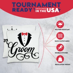 Bride Groom Tournament Cornhole Bags - Set Of 8 -Best Toy Shop 3 15096.1708225494