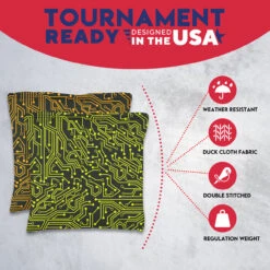 Green Orange Tech Tournament Cornhole Bags - Set Of 8 12 Green Orange Tech Tournament Cornhole Bags - Set Of 8 -Best Toy Shop 3 22899.1708643996