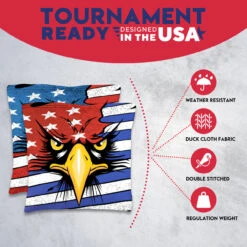 Eagle In Flag Tournament Cornhole Bags - Set Of 8 12 Eagle In Flag Tournament Cornhole Bags - Set Of 8 -Best Toy Shop 3 30432.1708224330
