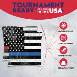 Red Blue Lines Tournament Cornhole Bags - Set Of 8 12 Red Blue Lines Tournament Cornhole Bags - Set Of 8 -Best Toy Shop 3 35860.1708563931