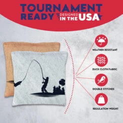 Fish On Rod Tournament Cornhole Bags - Set Of 8 -Best Toy Shop 3 44391.1708293859