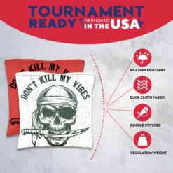 Don't Kill My Vibes Tournament Cornhole Bags - Set Of 8 12 Don't Kill My Vibes Tournament Cornhole Bags - Set Of 8 -Best Toy Shop 3 46871.1708461829