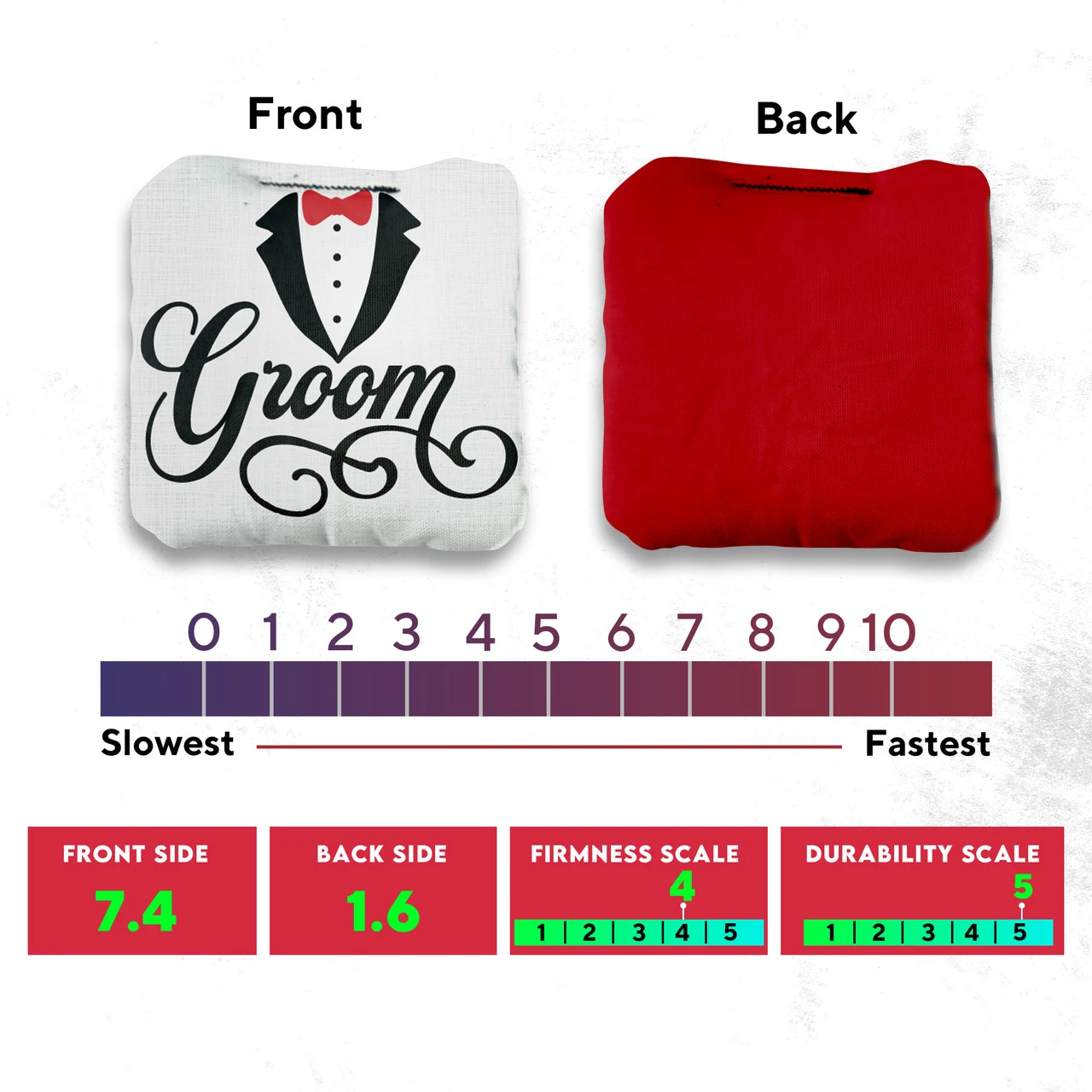 Bride Groom Professional Cornhole Bags - Set Of 8 6 Bride Groom Professional Cornhole Bags - Set Of 8 - Image 4