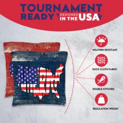 America Blue And Red Tournament Cornhole Bags - Set Of 8 -Best Toy Shop 3 80407.1708460764