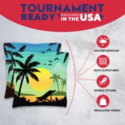 Green Blue Beach Tournament Cornhole Bags - Set Of 8 12 Green Blue Beach Tournament Cornhole Bags - Set Of 8 -Best Toy Shop 3 93515.1708652699