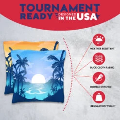 River Palms Tournament Cornhole Bags - Set Of 8 13 River Palms Tournament Cornhole Bags - Set Of 8 -Best Toy Shop 3 96968.1708652395