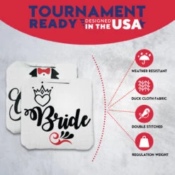 Bride Groom Professional Cornhole Bags - Set Of 8 12 Bride Groom Professional Cornhole Bags - Set Of 8 -Best Toy Shop 4 07649.1707196538