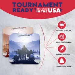 Red Blue Squad Professional Cornhole Bags - Set Of 8 -Best Toy Shop 4 07716.1707376437