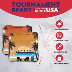 Tropical Red Orange Professional Cornhole Bags - Set Of 8 -Best Toy Shop 4 08358.1708185634