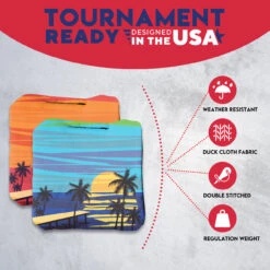 Blue Red Beach Professional Cornhole Bags - Set Of 8 12 Blue Red Beach Professional Cornhole Bags - Set Of 8 -Best Toy Shop 4 11087.1708185849