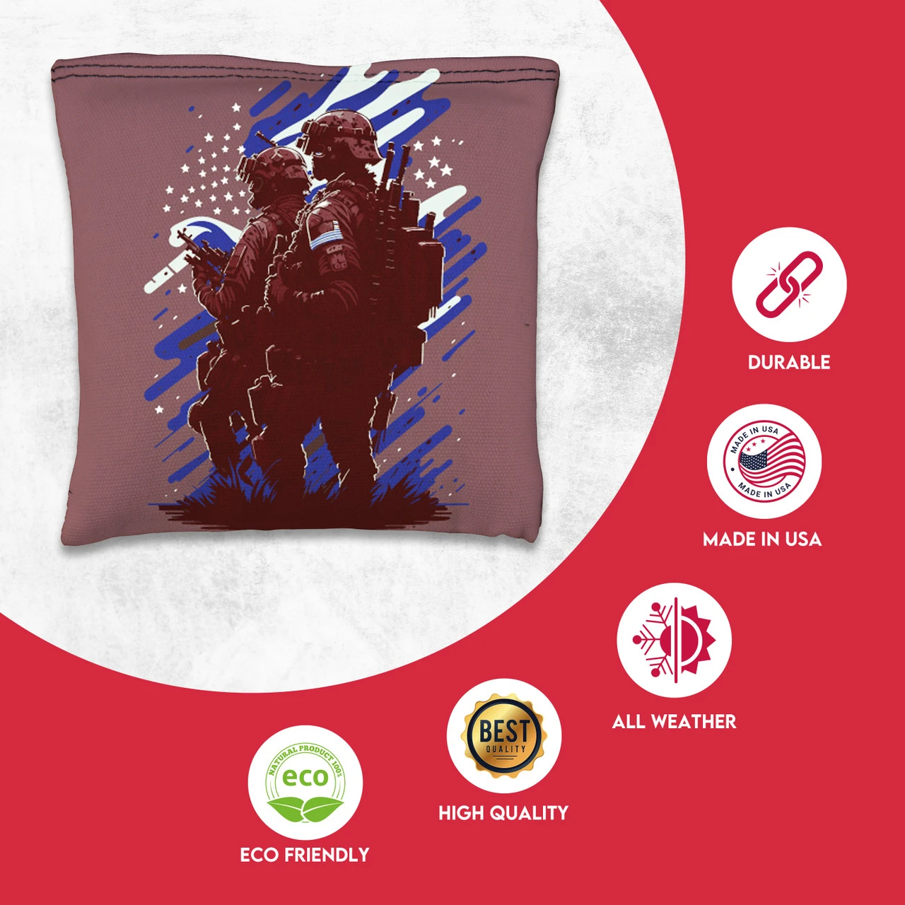 Two Soldiers Tournament Cornhole Bags - Set Of 8 4 Two Soldiers Tournament Cornhole Bags - Set Of 8 - Image 2