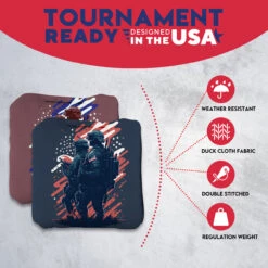 Two Soldiers Professional Cornhole Bags - Set Of 8 -Best Toy Shop 4 36502.1707376199