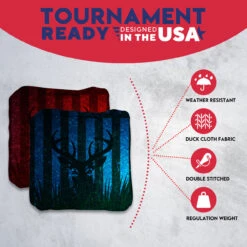Blue Red Deer Professional Cornhole Bags - Set Of 8 12 Blue Red Deer Professional Cornhole Bags - Set Of 8 -Best Toy Shop 4 41103.1707441295