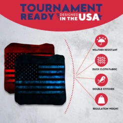 Blue Red Lines Professional Cornhole Bags - Set Of 8 12 Blue Red Lines Professional Cornhole Bags - Set Of 8 -Best Toy Shop 4 44408.1707442067