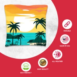 Blue Green Water Beach Tournament Cornhole Bags - Set Of 8 -Best Toy Shop 4 51270.1708652570