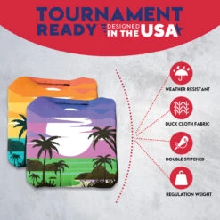 Blue Green Water Beach Professional Cornhole Bags - Set Of 8 12 Blue Green Water Beach Professional Cornhole Bags - Set Of 8 -Best Toy Shop 4 53306.1708185777