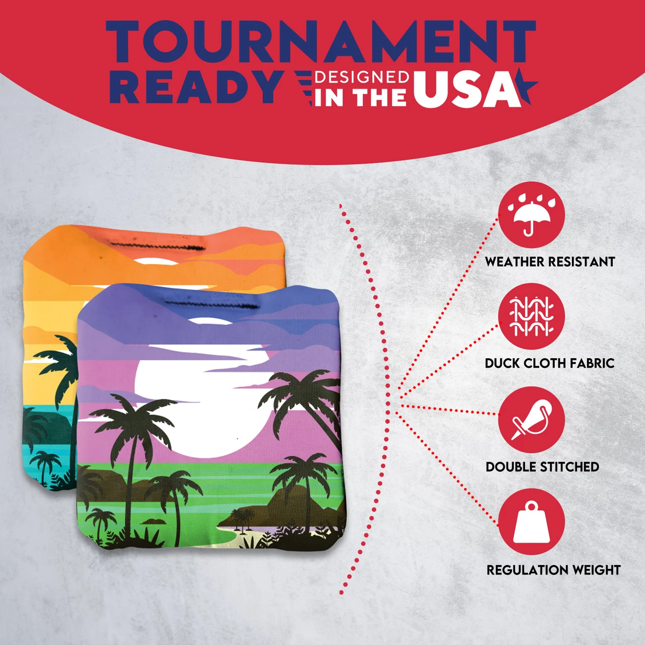 Blue Green Water Beach Professional Cornhole Bags - Set Of 8 7 Blue Green Water Beach Professional Cornhole Bags - Set Of 8 - Image 5