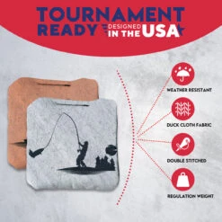 Fish On Rod Professional Cornhole Bags - Set Of 8 -Best Toy Shop 4 57309.1707355355