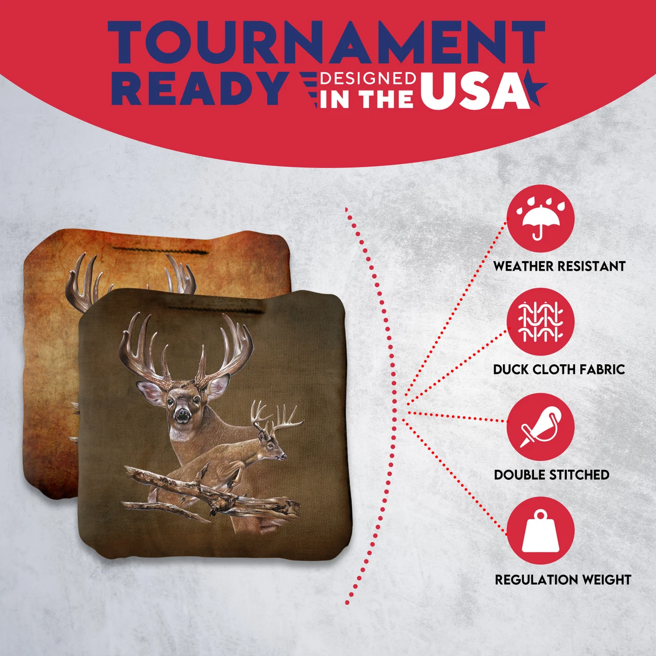 Deer Professional Cornhole Bags - Set Of 8 7 Deer Professional Cornhole Bags - Set Of 8 - Image 5