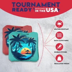 Beach Circle Professional Cornhole Bags - Set Of 8 -Best Toy Shop 4 64630.1708185322