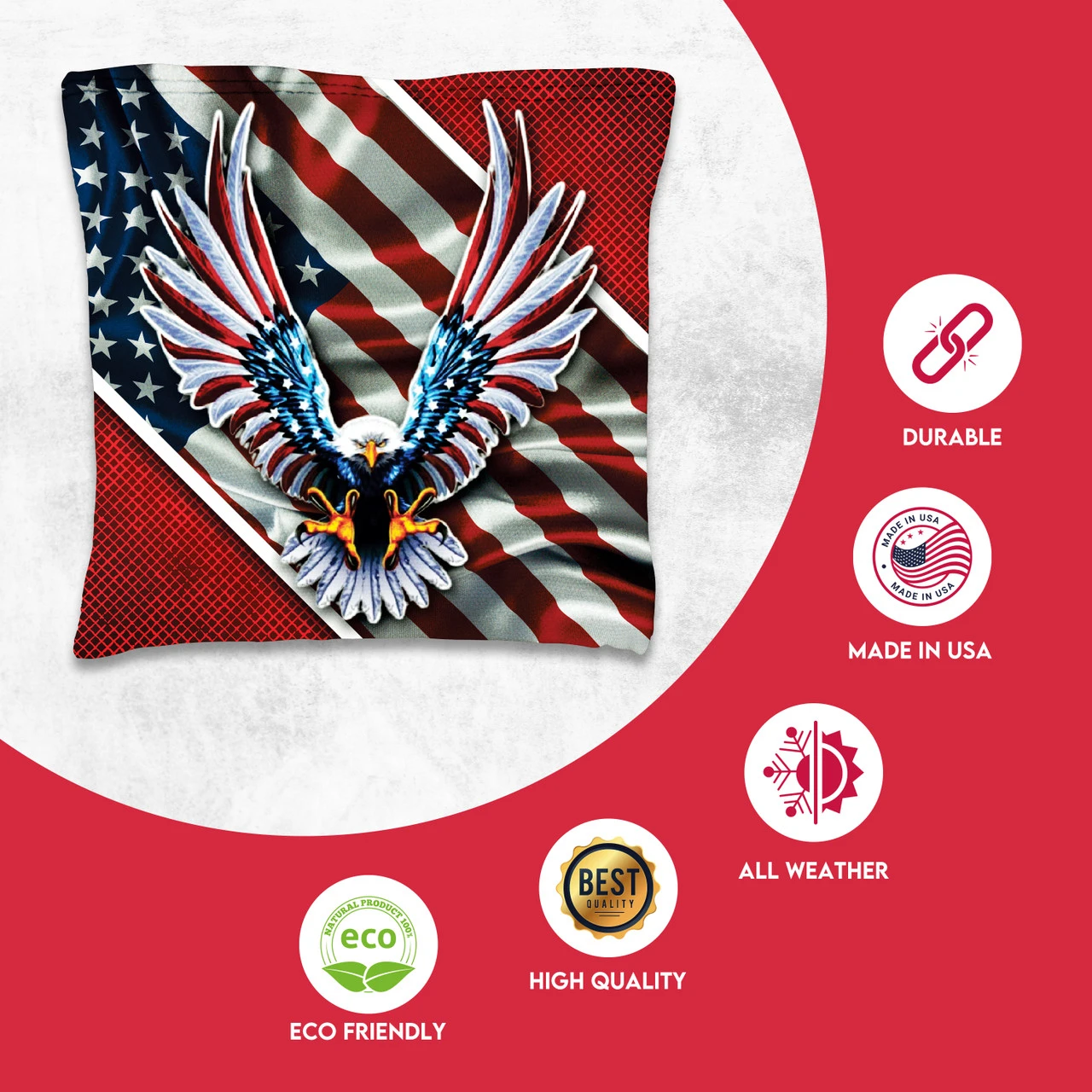 Flying Eagle Tournament Cornhole Bags - Set Of 8 4 Flying Eagle Tournament Cornhole Bags - Set Of 8 - Image 2