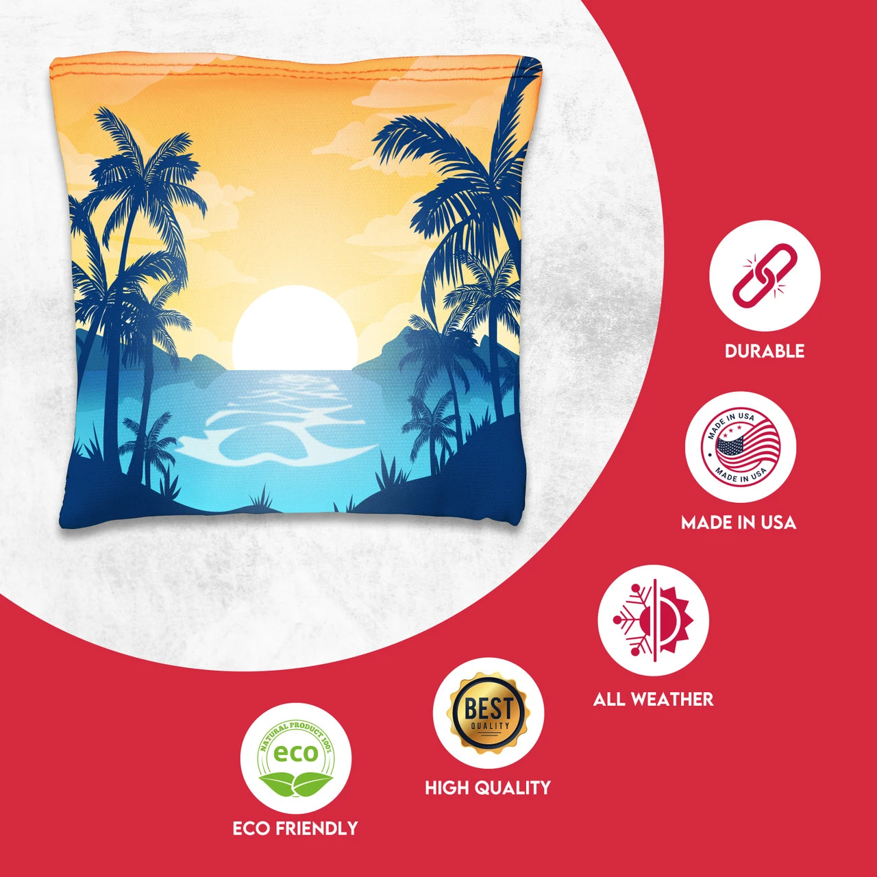 River Palms Tournament Cornhole Bags - Set Of 8 4 River Palms Tournament Cornhole Bags - Set Of 8 - Image 2