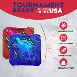 Blue Pink Wolf Professional Cornhole Bags - Set Of 8 -Best Toy Shop 4 82117.1707198871